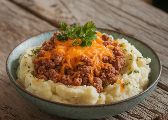 Keto Ground Beef and Creamy Cauliflower Mash