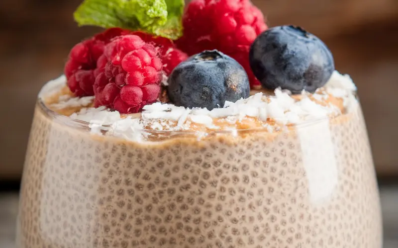 Delicious Keto Chia Seed Pudding with Coconut Milk