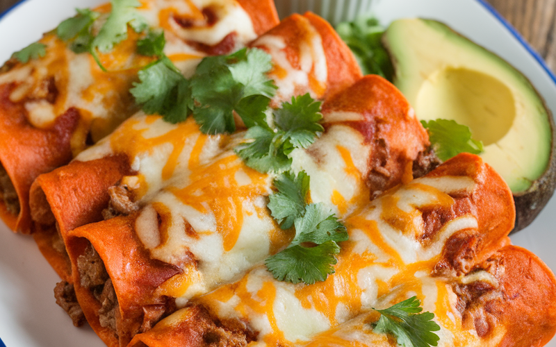 Keto Low-Carb Beef Enchiladas Recipe