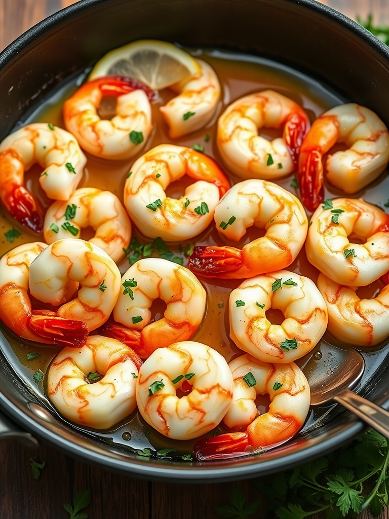 Lemon Garlic Butter Shrimp dish