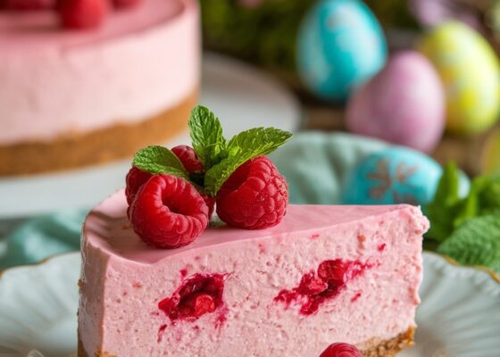 Low Carb Keto Raspberry Cheesecake for Easter