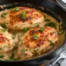 Keto Creamy Garlic Parmesan Chicken Skillet