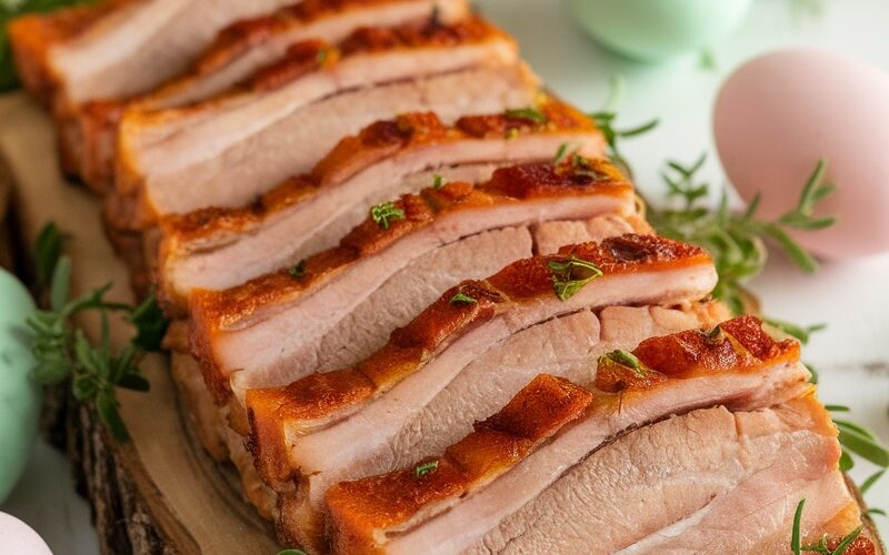 Crispy Keto Easter Pork Belly Slices