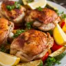 Zesty Keto Lemon Herb Roasted Chicken Thighs