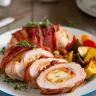 Keto Bacon-Wrapped Stuffed Chicken Breasts